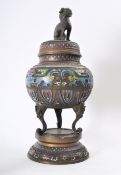 19TH CENTURY CHINESE QING DYNASTY BRONZE CENSER