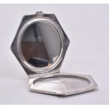 ART DECO HALLMARKED SILVER COMPACT MIRROR