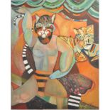 KERSTIN MCGREGOR (B.1962-2012) - 'CIRCUS CAT'
