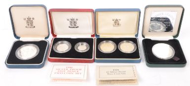 COLLECTION OF 20TH CENTURY SILVER PROOF COINS