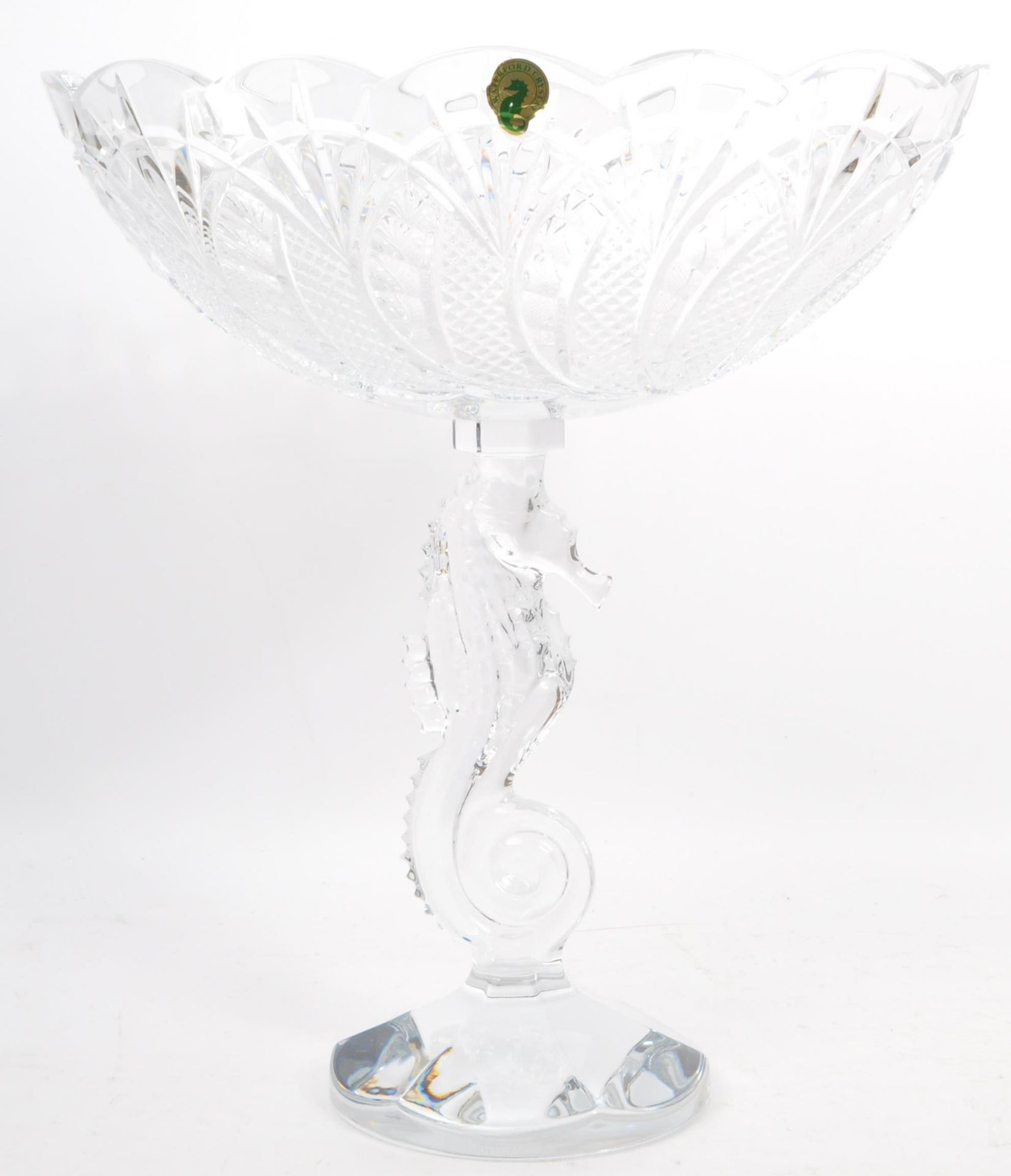 WATERFORD CRYSTAL GLASS - SEAHORSE TAZZA CENTREPIECE NOS - Image 4 of 7