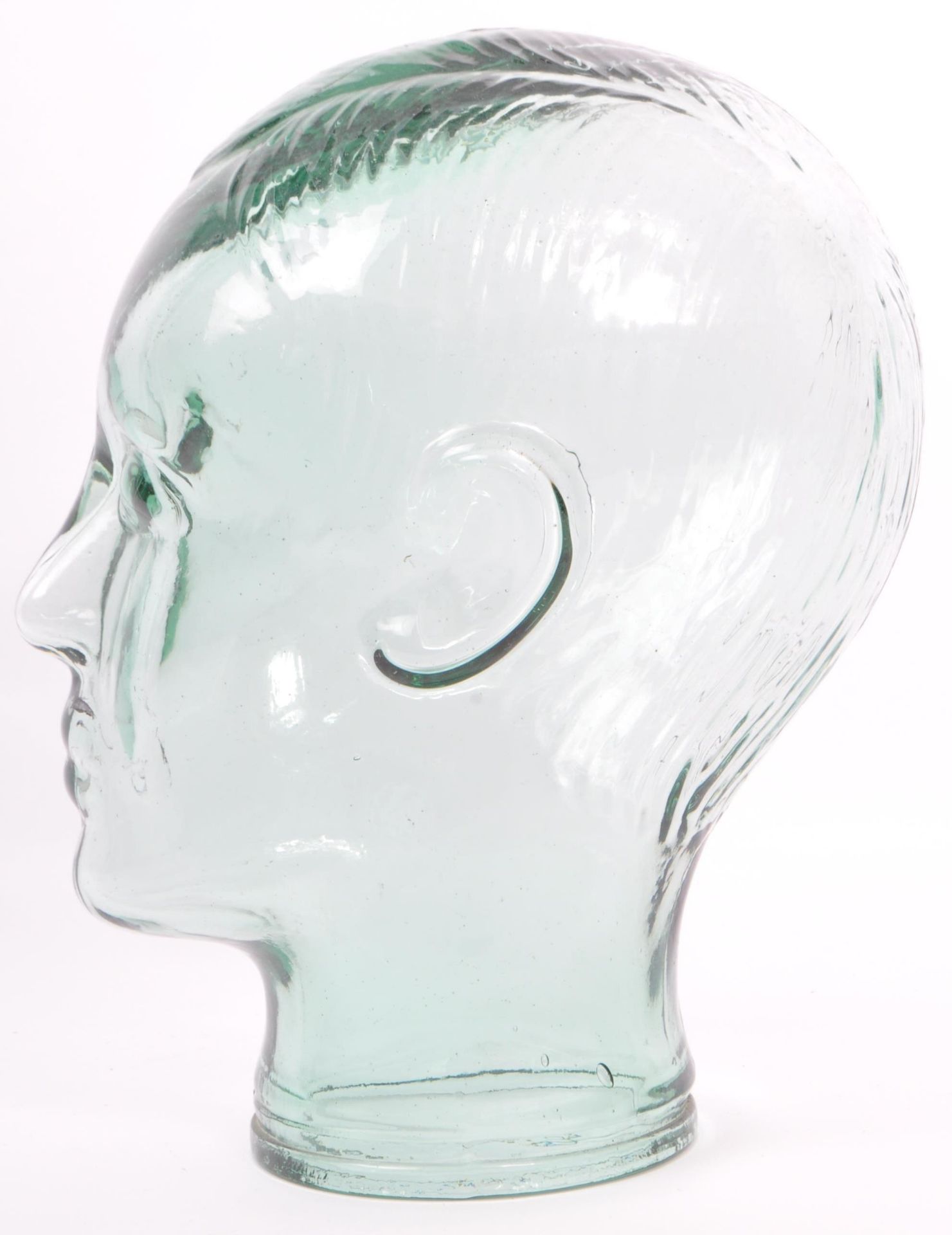 VINTAGE 20TH CENTURY PRESSED GLASS PHRENOLOGY TYPE HEAD - Image 2 of 5