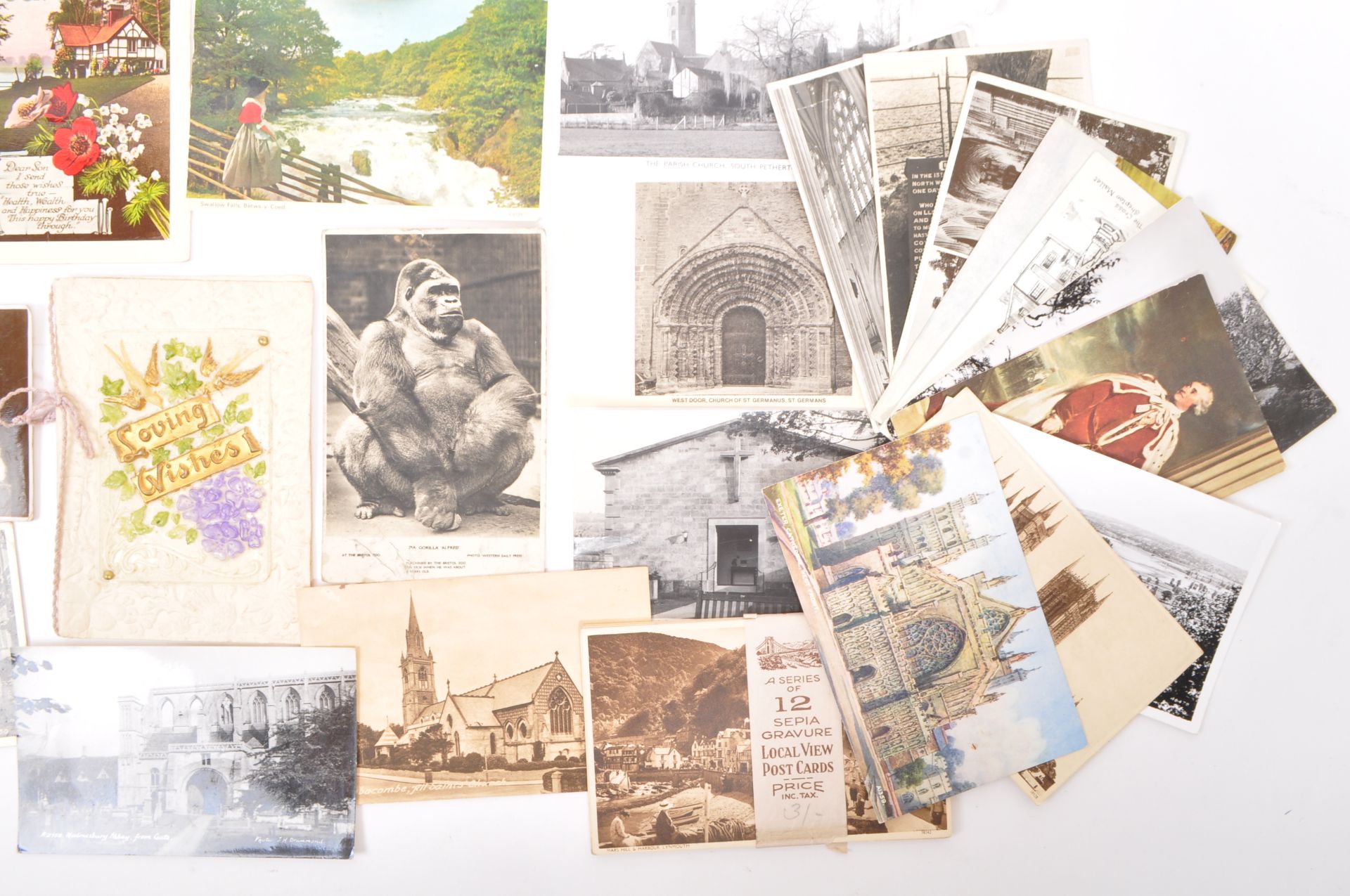 COLLECTION OF EDWARDIAN & LATER POSTCARDS - HAND COLOURED - Bild 2 aus 12