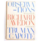 RICHARD AVEDON TRUMAN CAPOTE OBSERVATIONS PHOTOGRAPHY BOOK