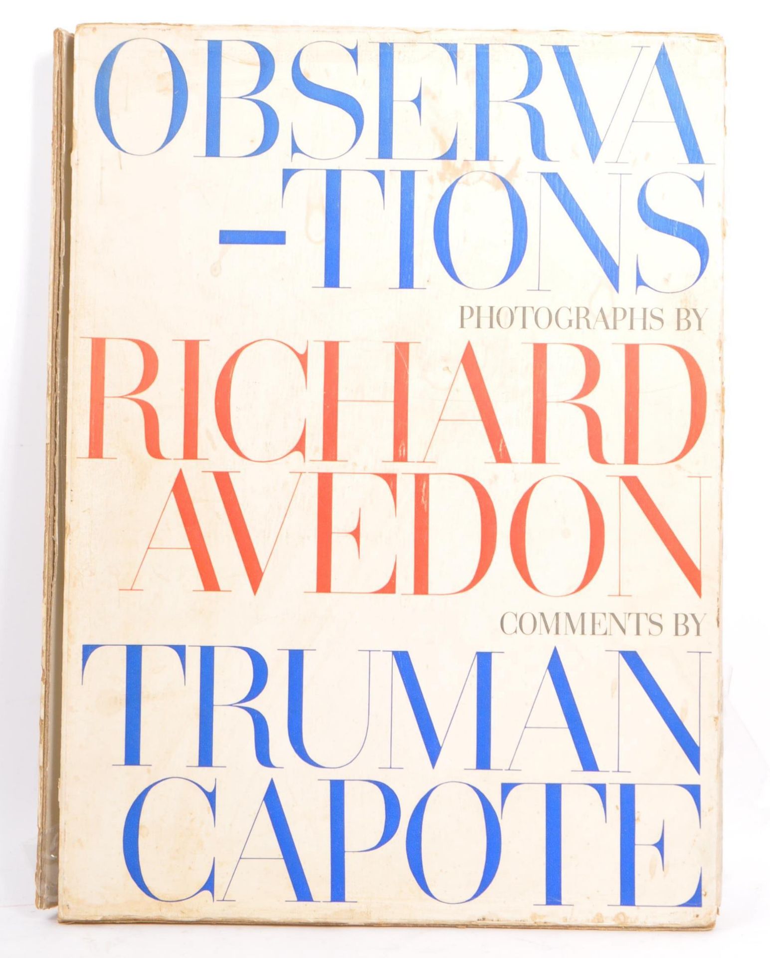 RICHARD AVEDON TRUMAN CAPOTE OBSERVATIONS PHOTOGRAPHY BOOK