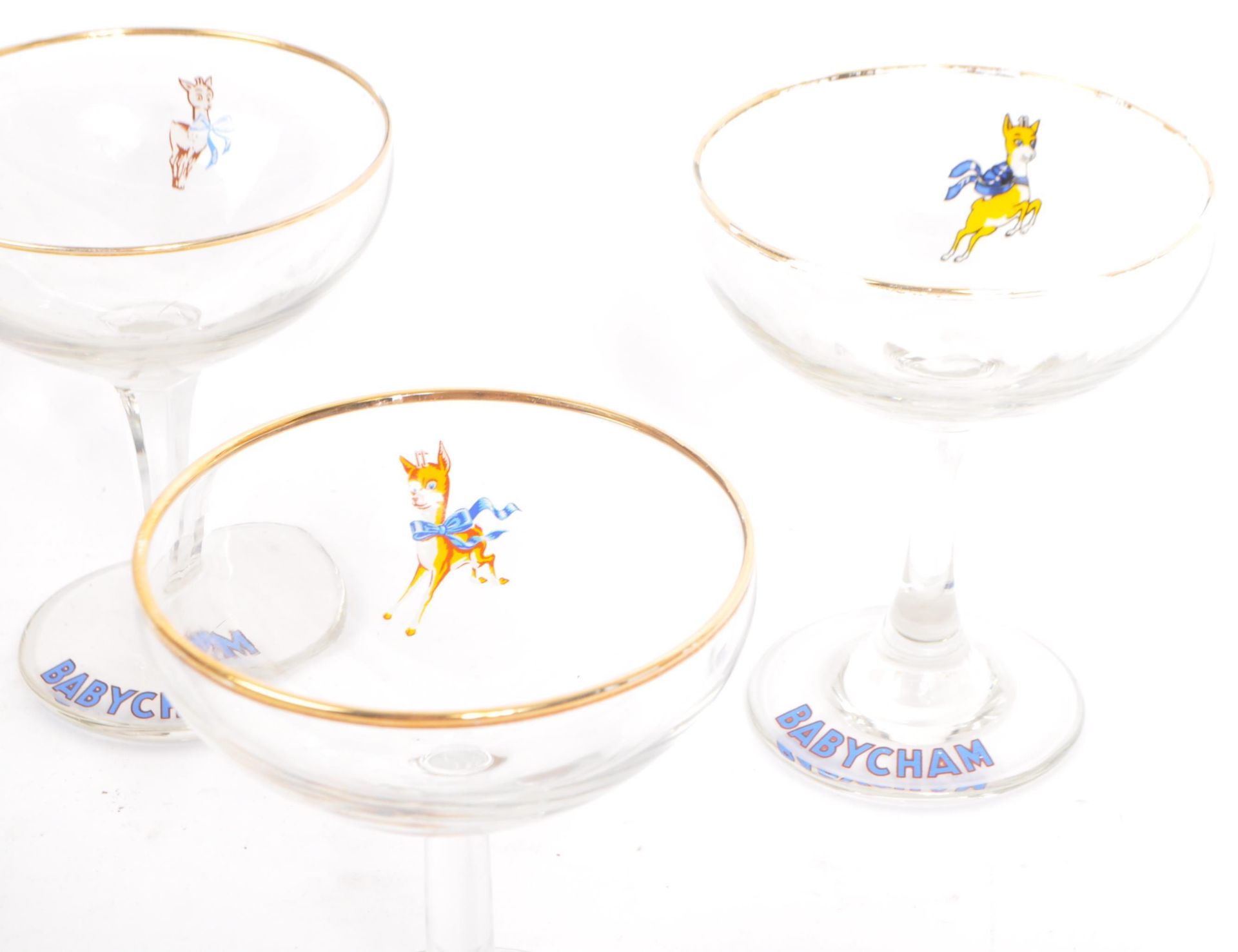 COLLECTION OF VINTAGE BABYCHAM CHAMPAGNE COUPE GLASSES - Bild 4 aus 6