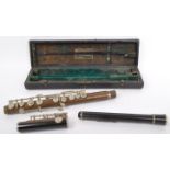 EARLY 20TH CENTURY EBONITE RUDALL CARTE & CO FLUTE