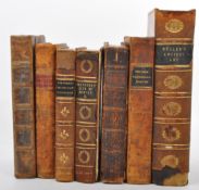 COLLECTION OF SEVEN 19TH CENTURY LEATHER BOUND BOOKS