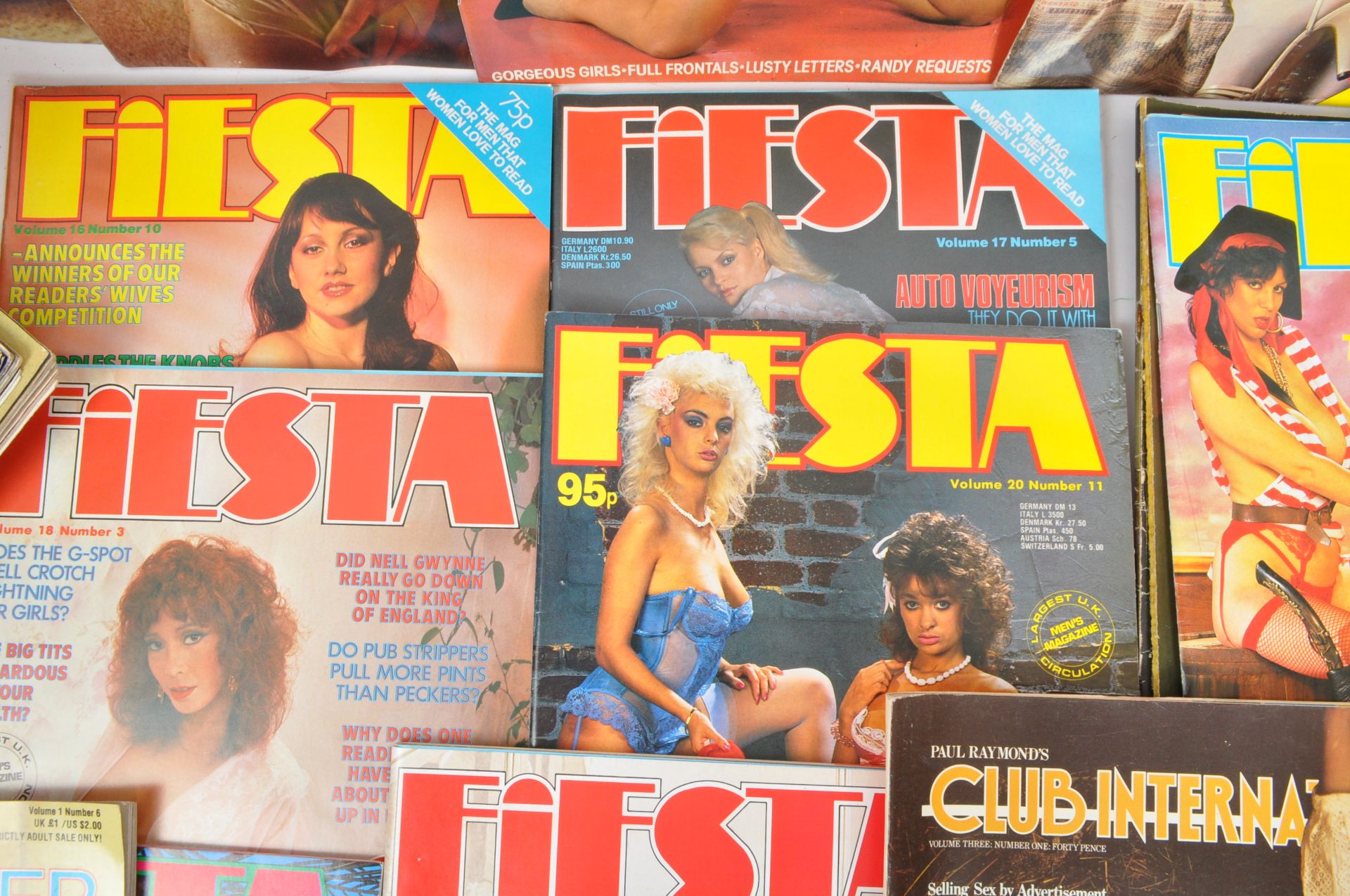 BOX OF ASSORTED ADULT FIESTA MEN ONLY CLUB INT MAGAZINES - Image 4 of 8