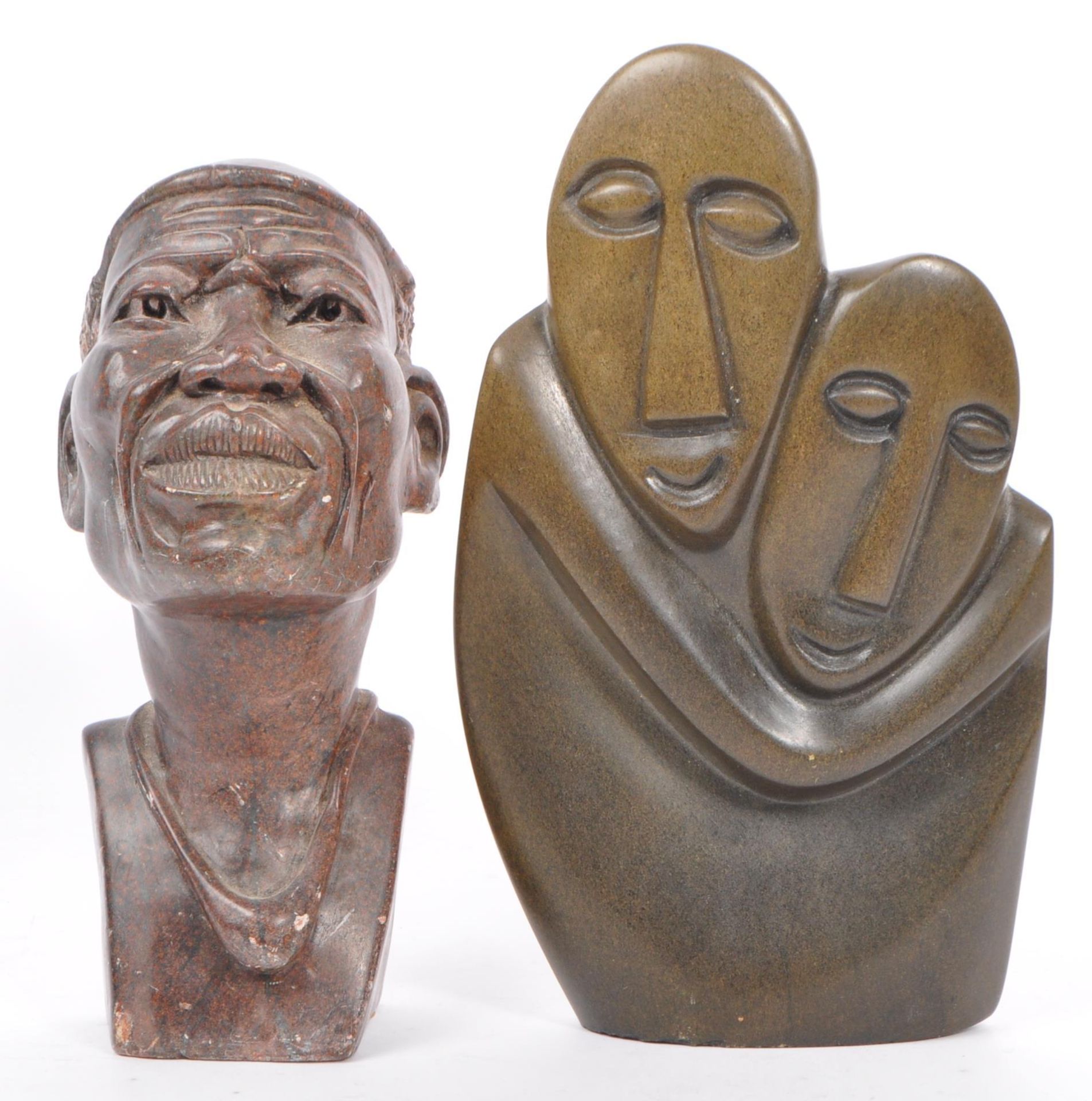 VINTAGE 20TH CENTURY AFRICAN STONE CARVING FIGURES