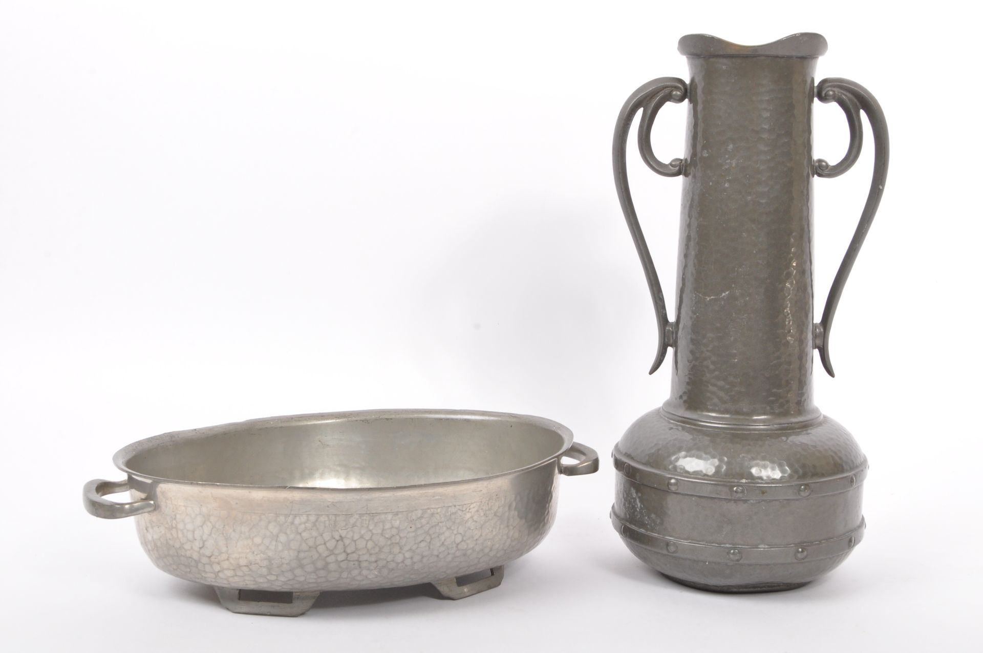 COLLECTION OF PEWTER ITEMS WITH SILVER PLATED ITEMS - Image 6 of 7