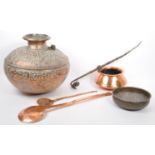 COLLECTION OF ISLAMIC MIDDLE EASTERN COPPER ITEMS