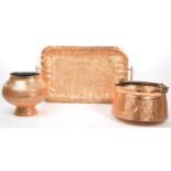 COLLECTION OF MIDDLE EASTERN / INDIAN COPPER ITEMS
