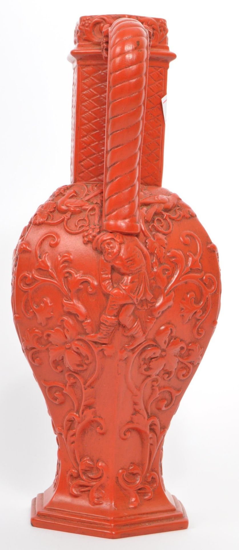 19TH CENTURY CHINESE CINNABAR RED LACQUERED VASE - Image 2 of 7