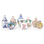 COLLECTION OF CHINESE PORCELAIN & ENAMEL SCENT BOTTLES