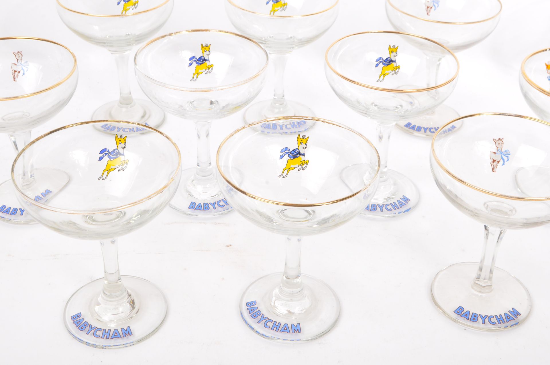 COLLECTION OF VINTAGE BABYCHAM CHAMPAGNE COUPE GLASSES - Image 6 of 6