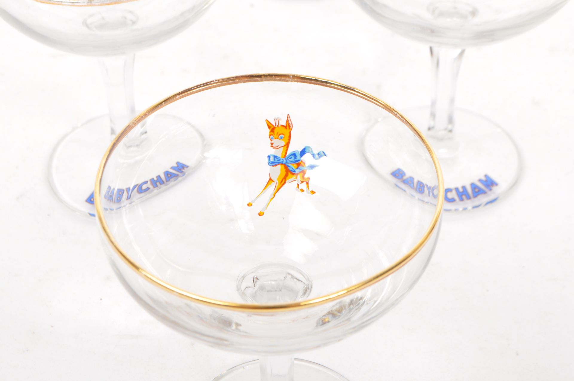 SIX VINTAGE BABYCHAM COCKTAIL COUPE GLASSES - Bild 4 aus 7