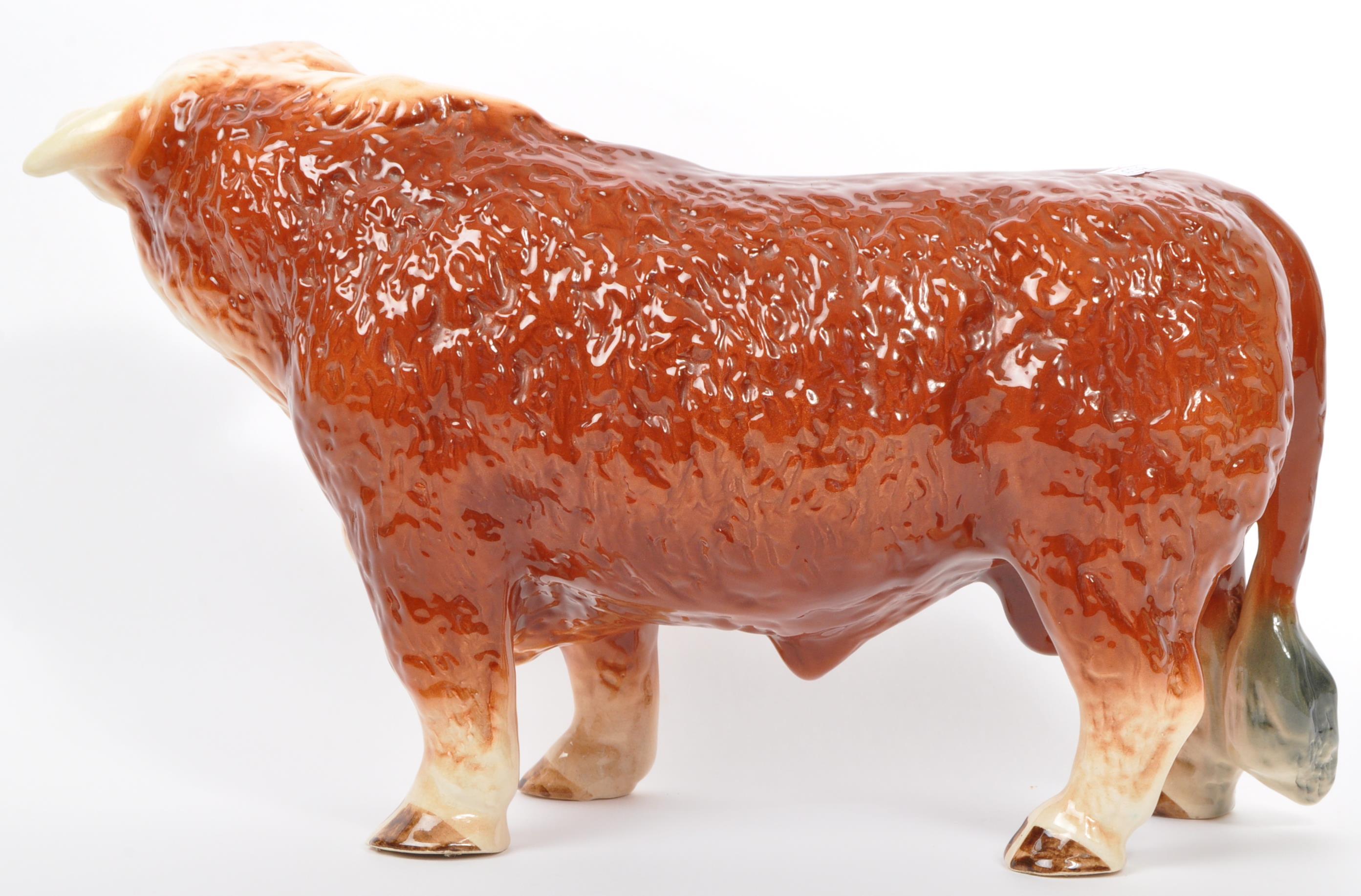 MELBA WARE - VINTAGE 20TH CENTURY CERAMIC FIGURE OF A BULL - Image 3 of 6