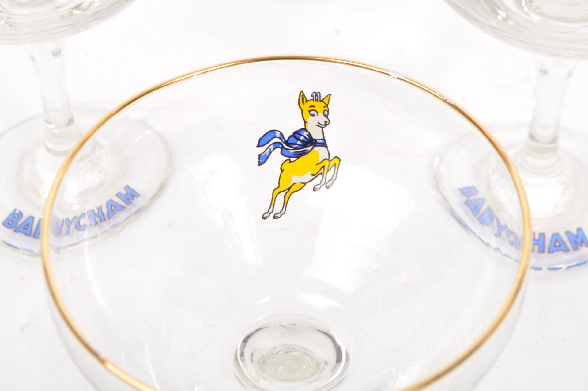 SIX VINTAGE BABYCHAM COCKTAIL COUPE GLASSES - Image 4 of 5
