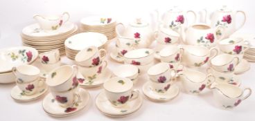 MID CENTURY 1950S REALM ROSE TEA DINNER SERVICE ALFRED MEAKIN