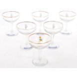 SIX VINTAGE BABYCHAM COCKTAIL COUPE GLASSES