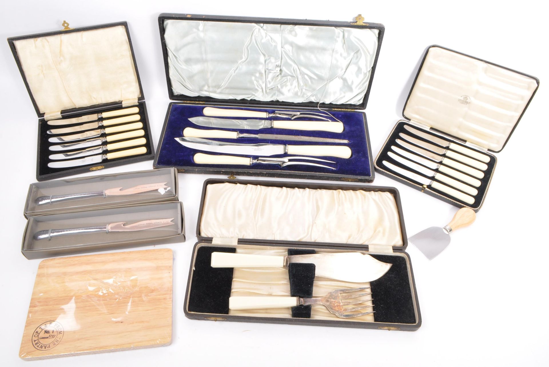 COLLECTION OF BOXED CUTLERY WALKER & HALL AND ASTRAL
