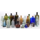 LARGE COLLECTION OF 19TH CENTURY GLASS BOTTLES