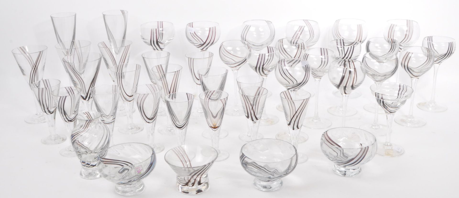 COLLECTION OF CAITHNESS CRYSTAL GLASSES - PANACHE PATTERN