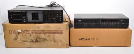 NAKAMICHI CASSETTE DESK WITH ARCAM ALPHA FM TUNER