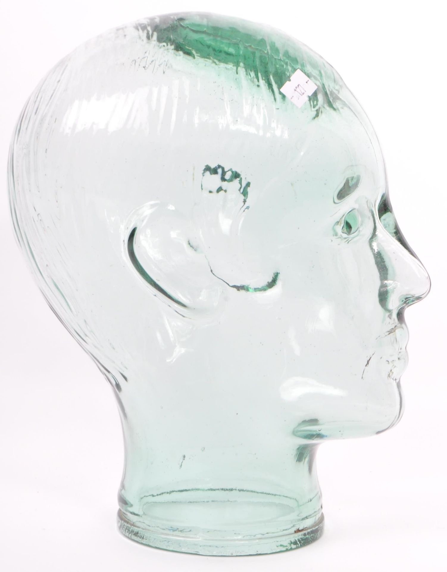 VINTAGE 20TH CENTURY PRESSED GLASS PHRENOLOGY TYPE HEAD - Image 4 of 5