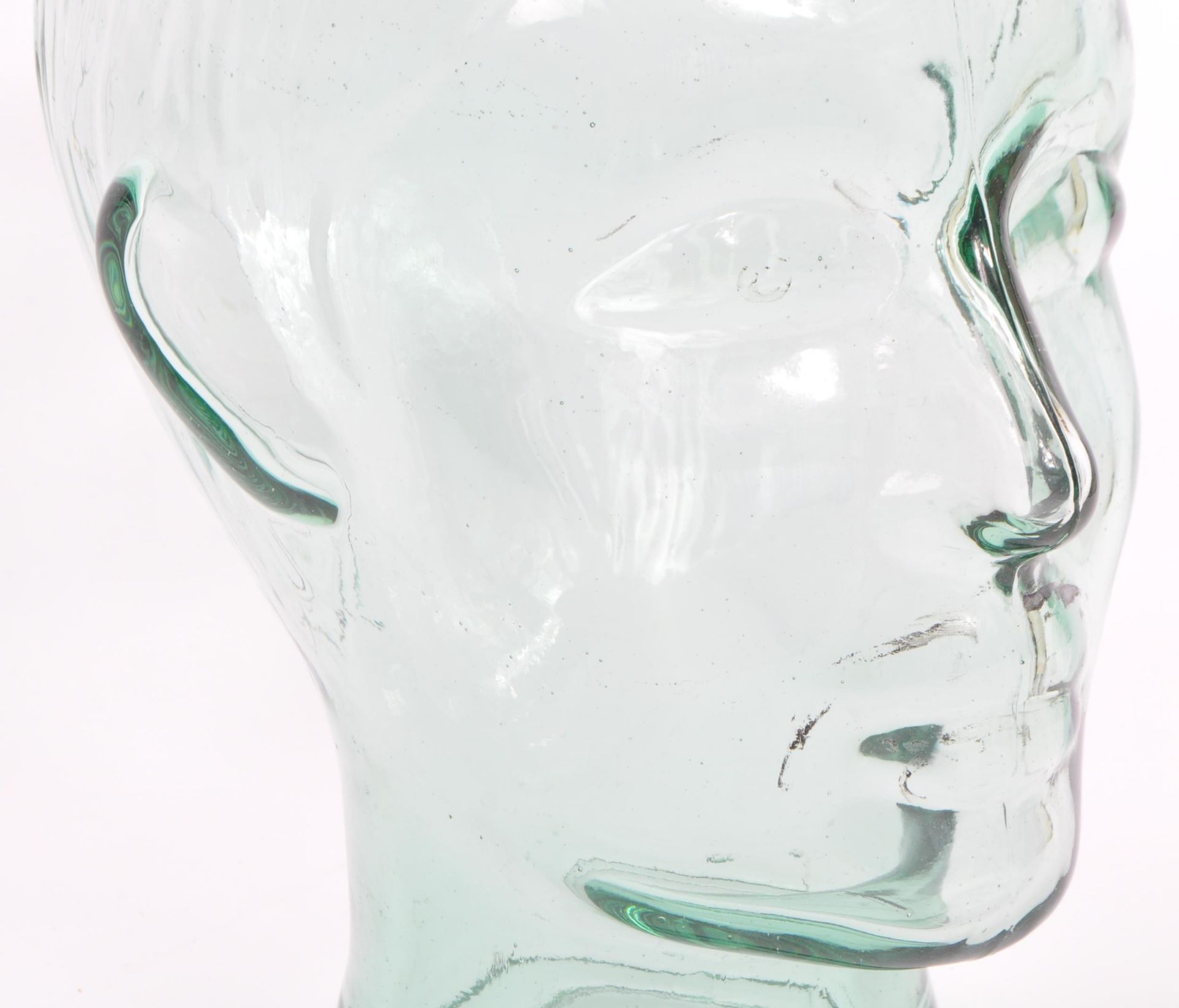 VINTAGE 20TH CENTURY PRESSED GLASS PHRENOLOGY TYPE HEAD - Image 5 of 5