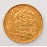 EDWARD VII 1906 HALF SOVEREIGN COIN