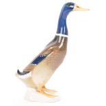 LATE 20TH CENTURY PORCELAIN DUCK BY HUTSCHENREUTHER GERMANY