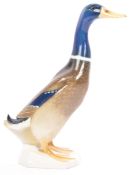 LATE 20TH CENTURY PORCELAIN DUCK BY HUTSCHENREUTHER GERMANY