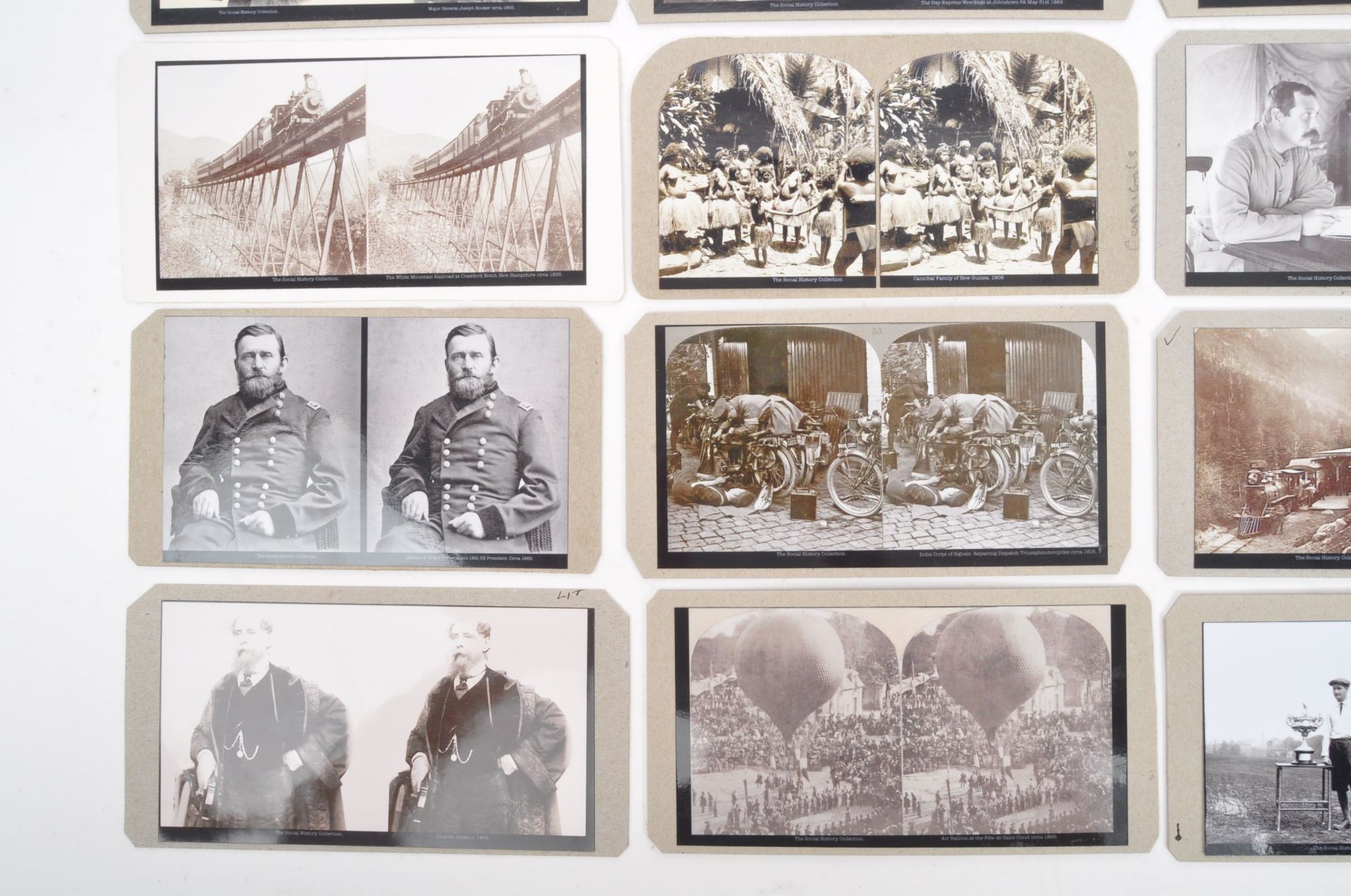 COLLECTION OF SOCIAL HISTORY STEREOSCOPIC STEREOSCOPE CARDS - Bild 2 aus 9