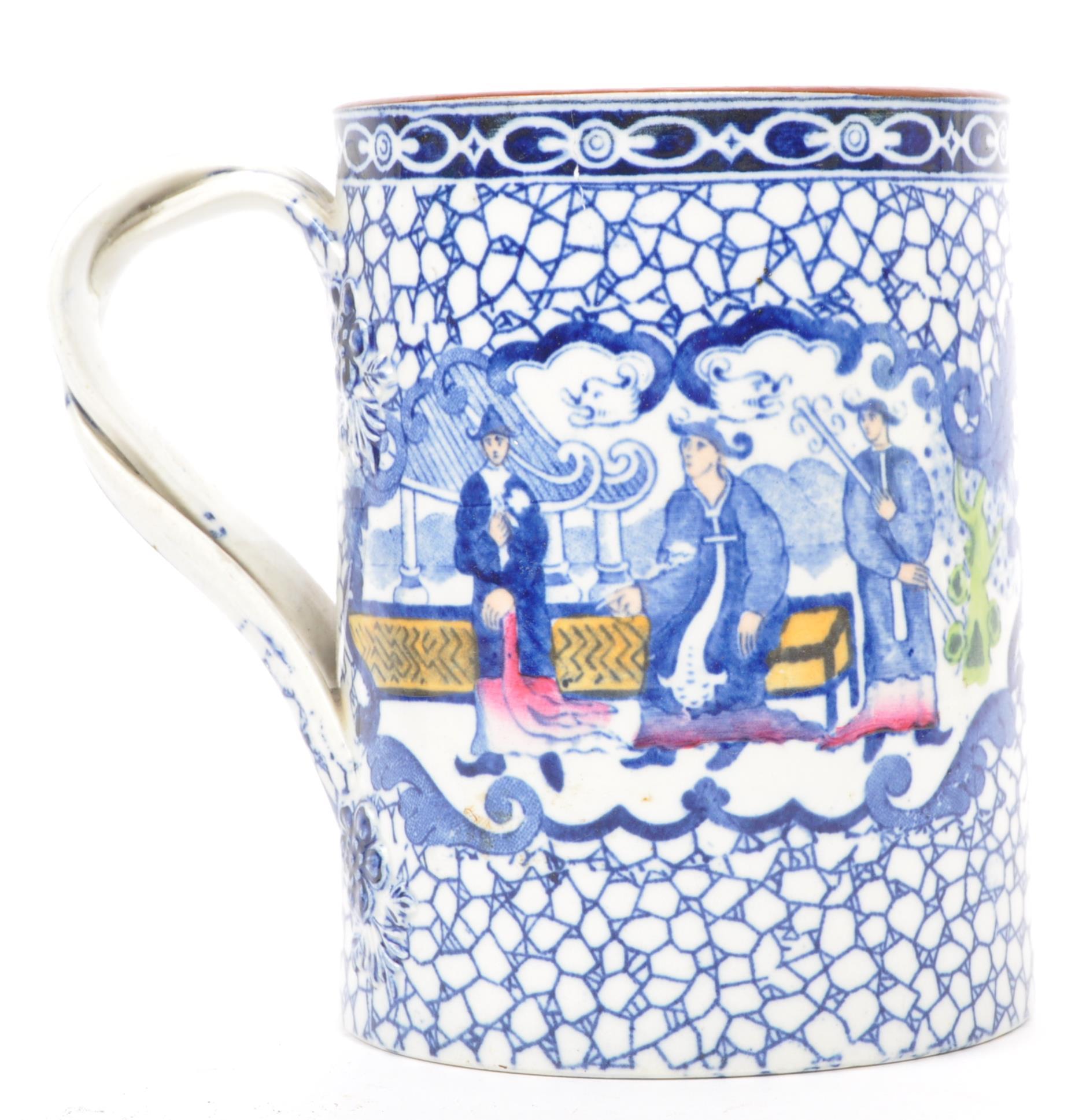 20TH CENTURY ADAMS POTTERY STAFFORDSHIRE CHINOISERIE MUG - Image 3 of 8