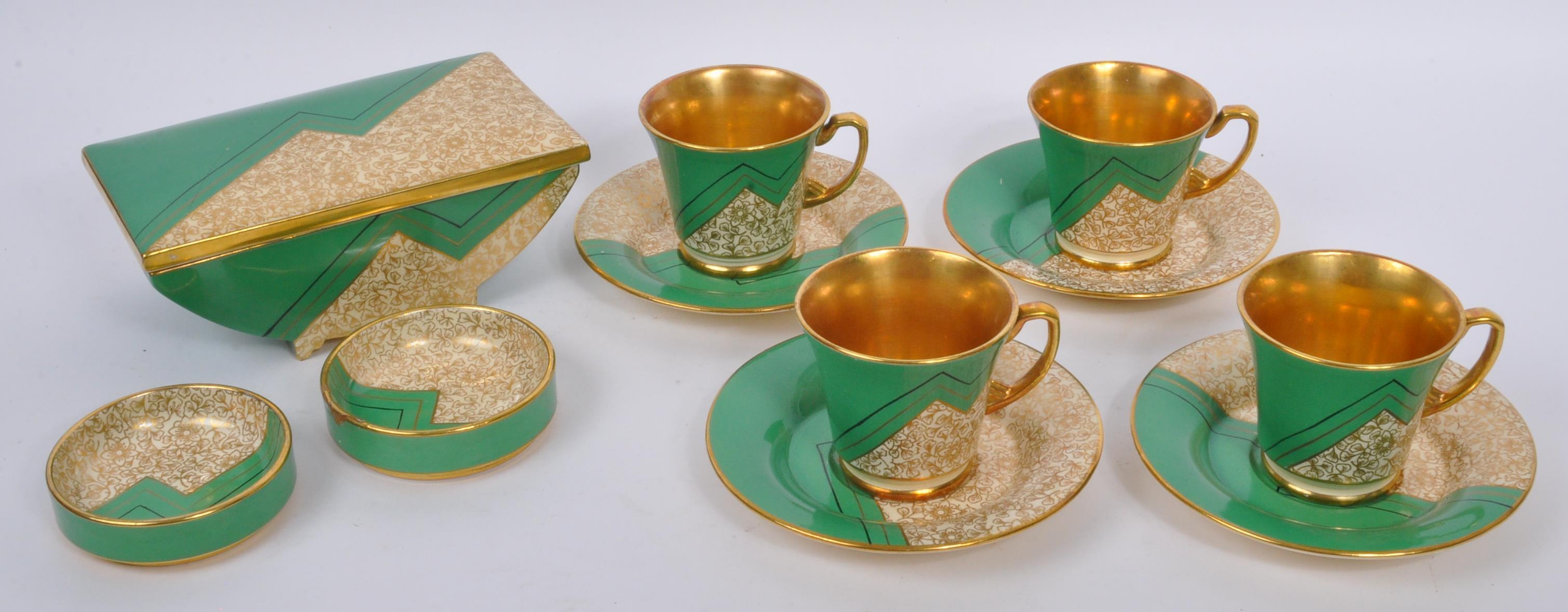 EARLY 20TH CENTURY CROWN DEVON COFFEE SERVICE - Image 2 of 5