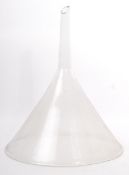 19TH CENTURY GEORGE III LARGE GLASS WINE FUNNEL