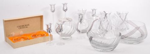COLLECTION OF CAITHNESS CRYSTAL LARGE GLASS BOWLS & VASES
