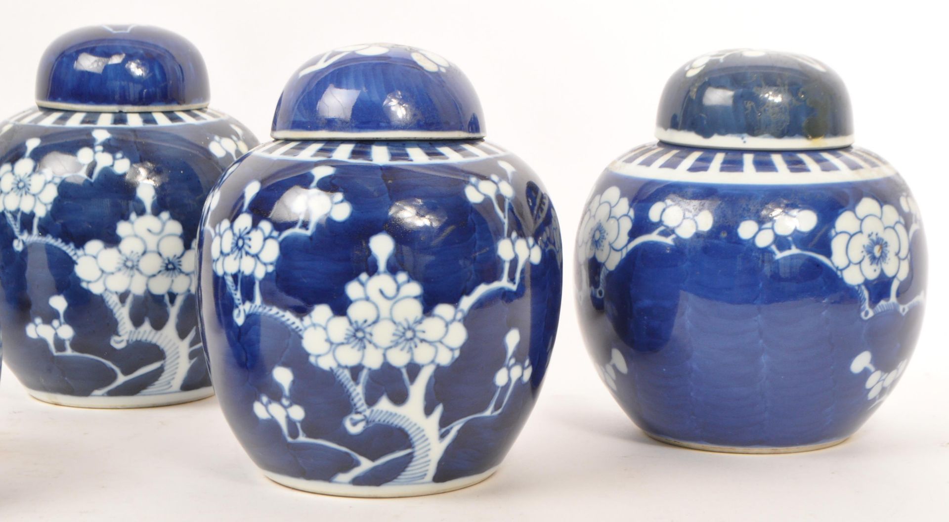 FIVE 19TH CENTURY & LATER CHINESE PORCELAIN PRUNUS GINGER JARS - Image 2 of 6