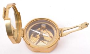 NATURAL SINE BRASS CASED COMPASS BY STANLEY LONDON