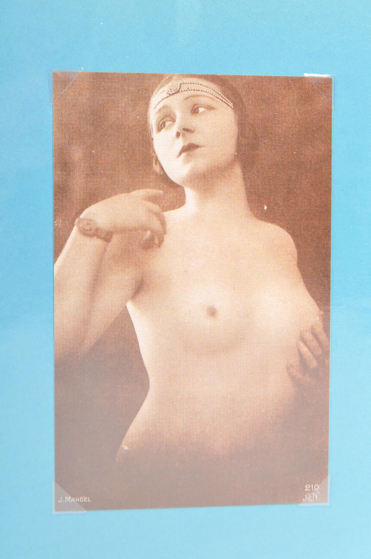 ALBUM OF FORTY FRENCH EROTIC REPRODUCTION SEPIA POSTCARDS - Image 5 of 6