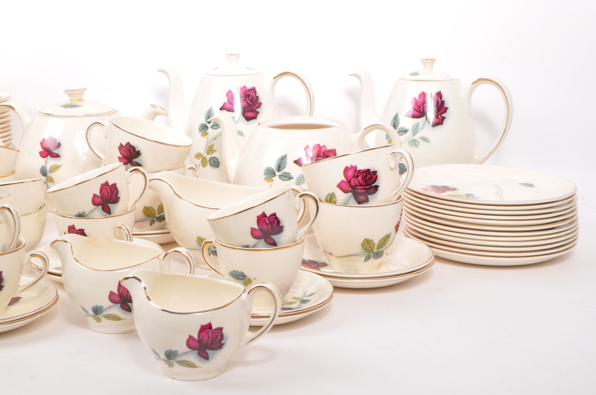 MID CENTURY 1950S REALM ROSE TEA DINNER SERVICE ALFRED MEAKIN - Image 2 of 7