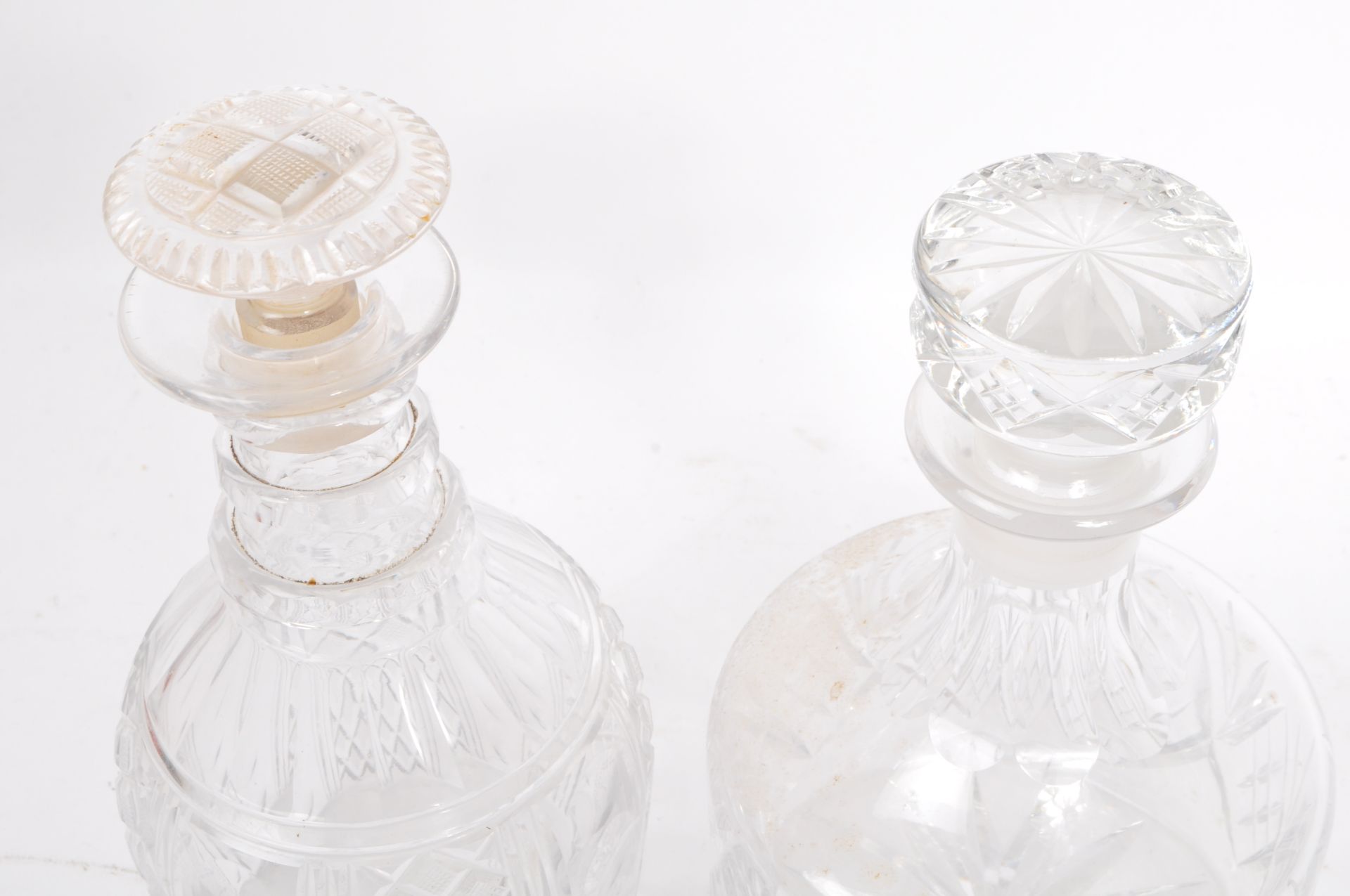 FOUR 20TH CENTURY SILVER PLATED CUT GLASS DECANTERS - Image 3 of 6