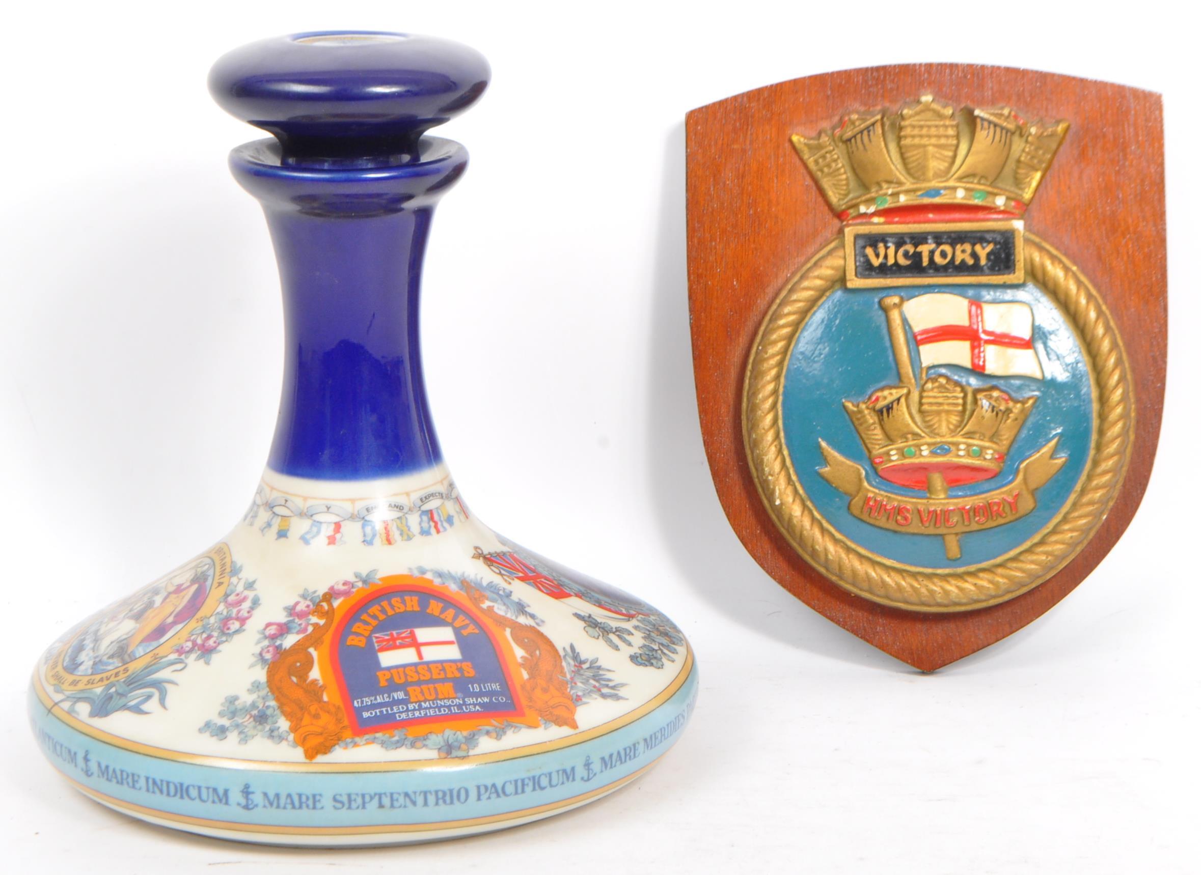 BRITISH ROYAL NAVY - PORCELAIN CHINA PUSSER'S RUM DECANTER