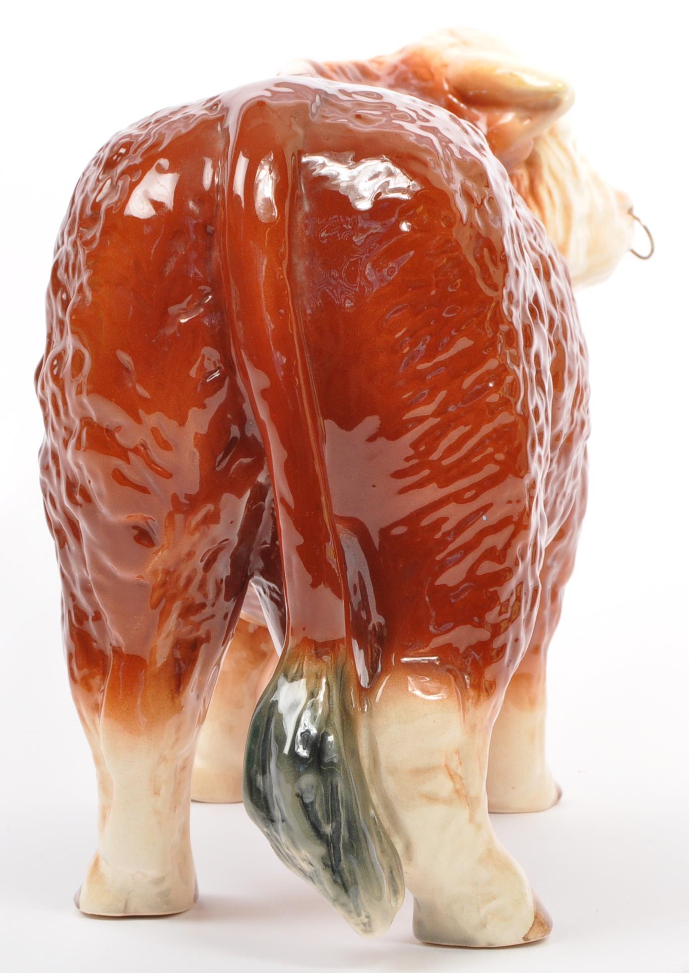 MELBA WARE - VINTAGE 20TH CENTURY CERAMIC FIGURE OF A BULL - Image 4 of 6