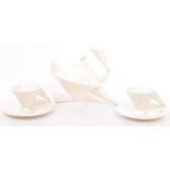 ART DECO INSPIRED WHITE CERAMIC TEA SET