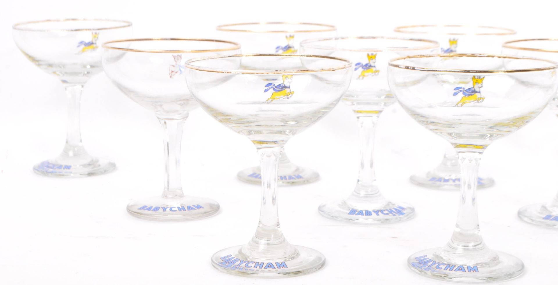 COLLECTION OF VINTAGE BABYCHAM CHAMPAGNE COUPE GLASSES - Bild 2 aus 6
