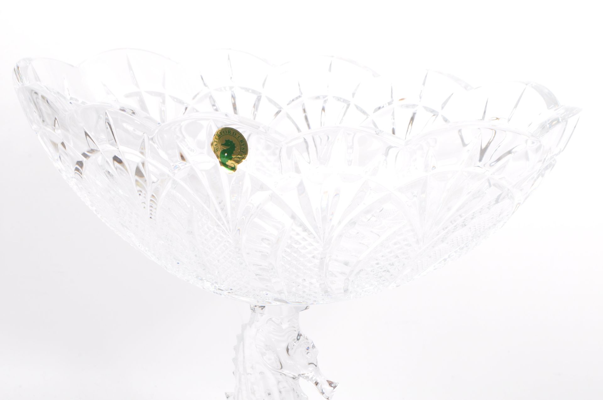 WATERFORD CRYSTAL GLASS - SEAHORSE TAZZA CENTREPIECE NOS - Image 6 of 7