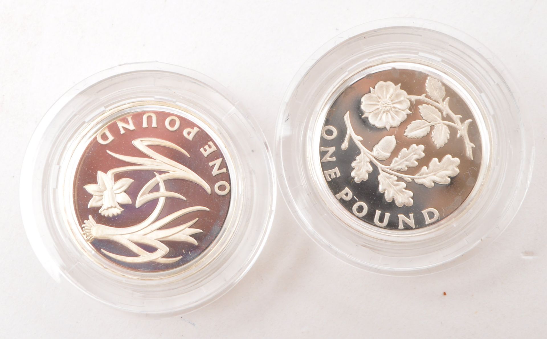 SET OF FOUR ROYAL MINT SILVER PROOF ONE POUND / £1 COINS - Image 2 of 5